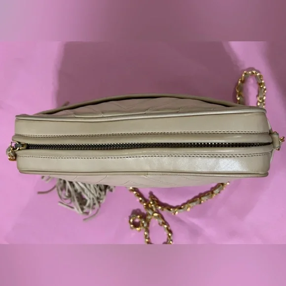 Chanel Lambskin Diamond CC Tassel Camera Bag - Picture 13 of 16